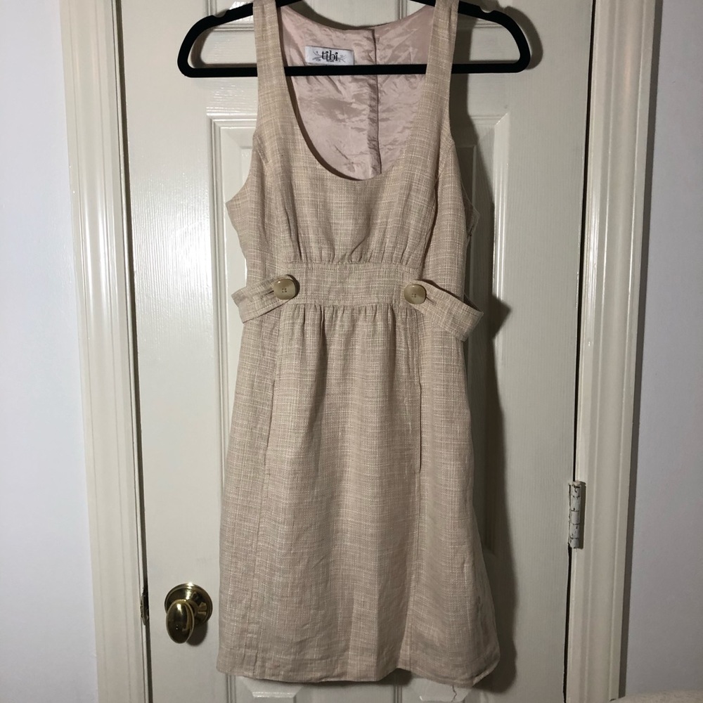 Tibi | Linen Button-Down Back Dress, Size 4